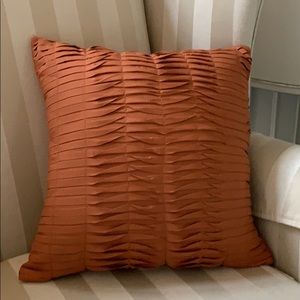 Rust Pleated Decorative Pillow